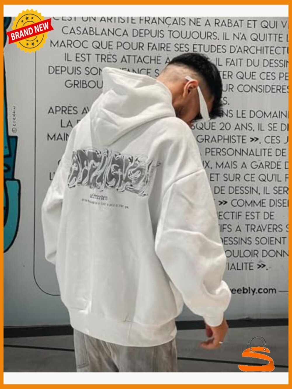 Oversized Y2k Graphic Hoodie Heavyweight Pullover Streetwear - Picture 4 of 7